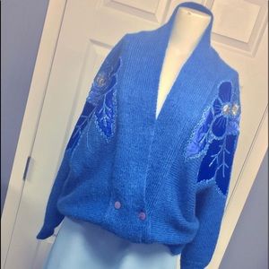 Blue embroidered sweater!
